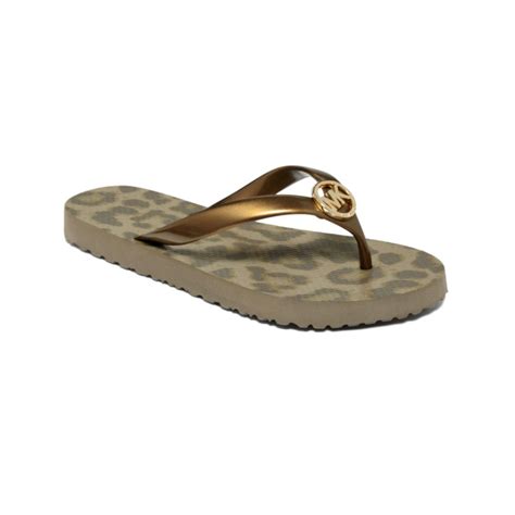 gold michael kors flip flops|Michael Kors flip flops sale.